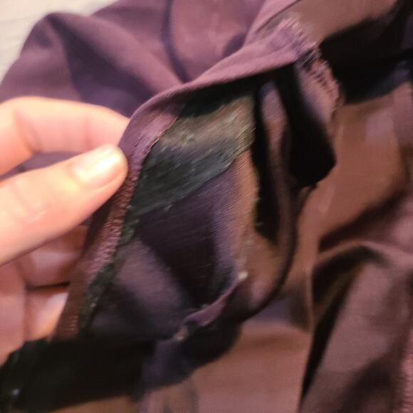 Cato small womens plum colored zip up faux suede top - Picture 5 of 8